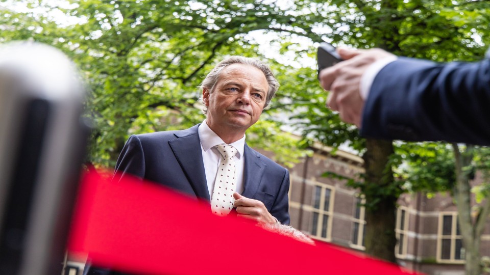 Barry Madlener, minister van Infrastructuur en Waterstaat, voorafgaand aan een ministerraad.