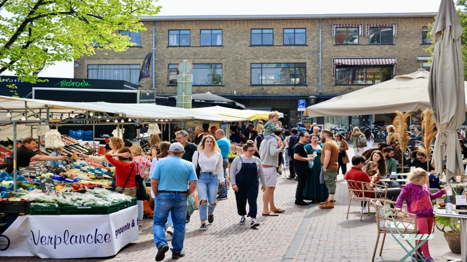 Een markt in Leiden. Bron: Shutterstock