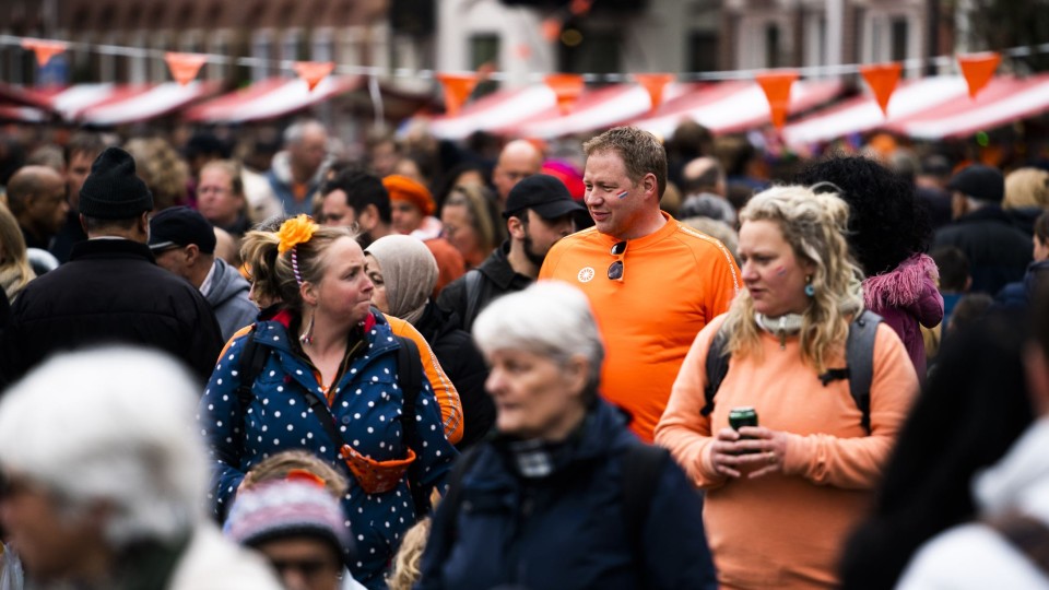 De jaarlijkse vrijmarkt in het centrum van Utrecht.