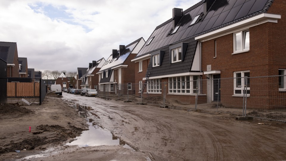Het nieuwbouwproject Berckelbosch in Eindhoven, eind februari.
