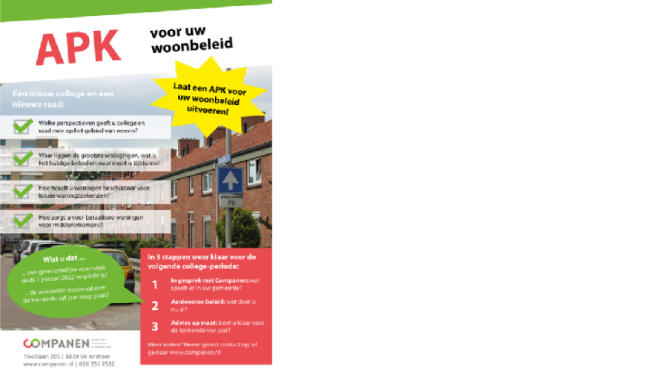 APK voor uw woonbeleid