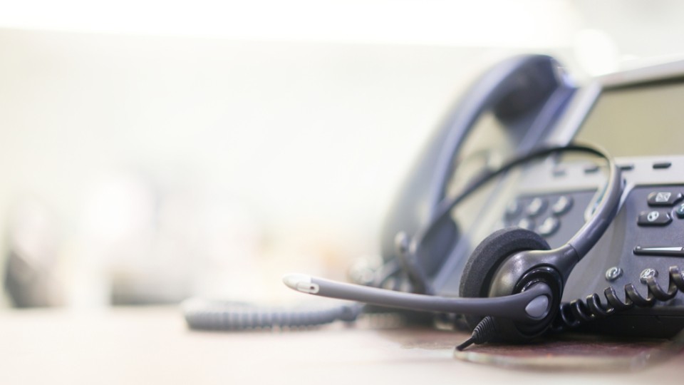 Telefoon met headset