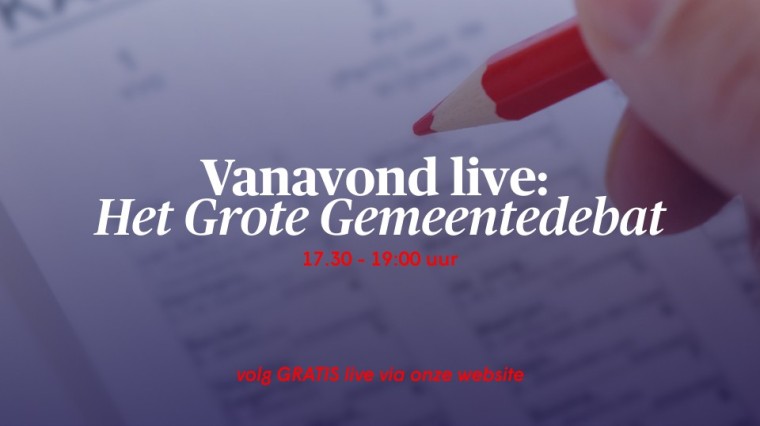 Vanavond livestream: Het Grote Gemeentedebat over woningnood, democratie en het ravijnjaar