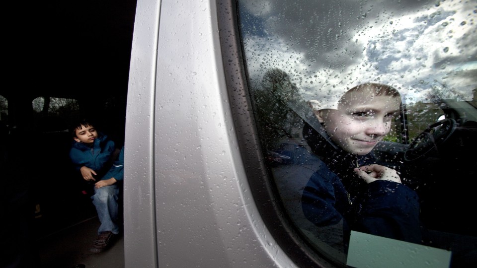 Een busje voor speciaal leerlingenvervoer. Foto: Arie Kievit (ANP)