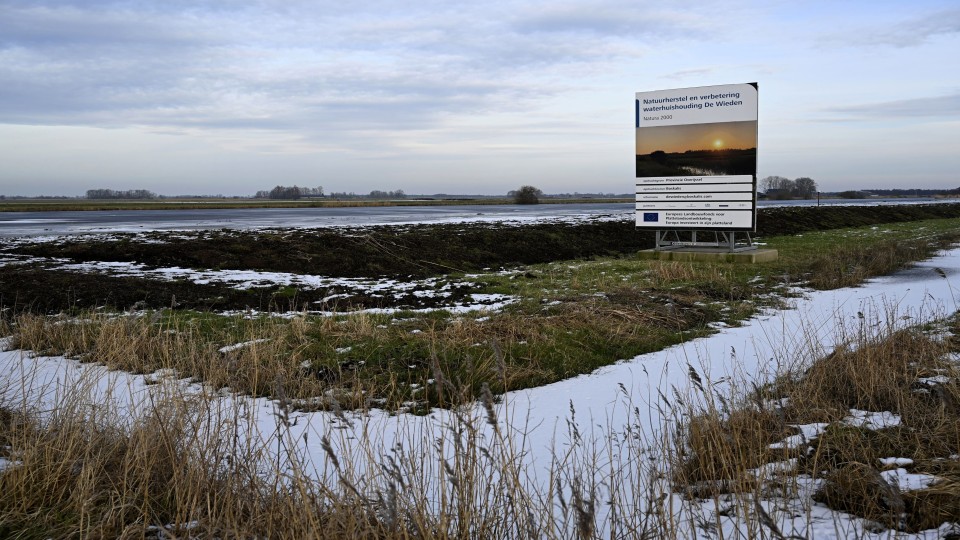 In het Nationaal park Weerribben-Wieden in Overijssel wordt aan natuurherstel gedaan.