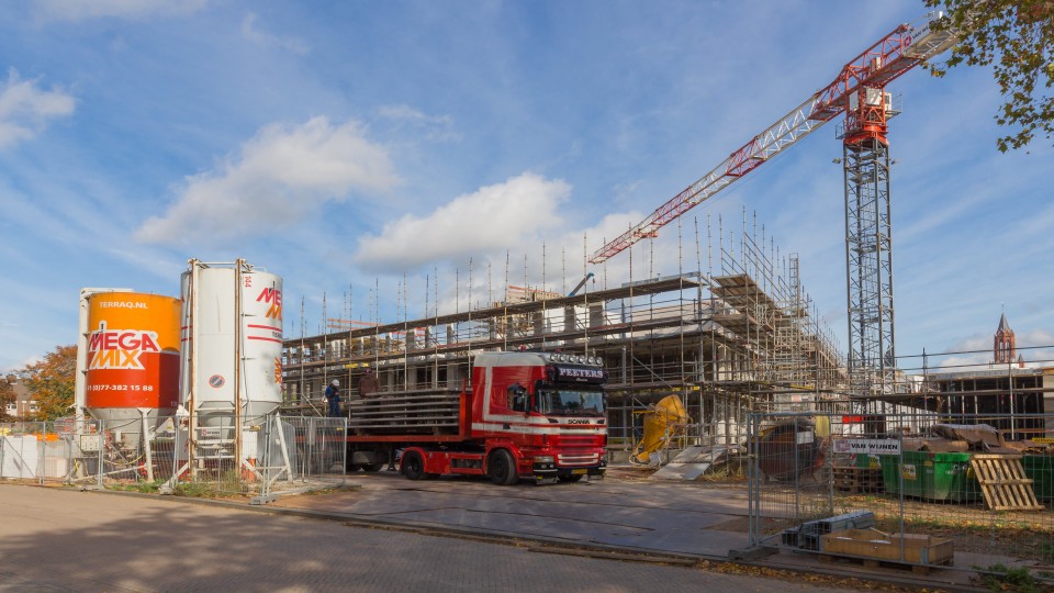 Bouwproject in Maastricht in 2019.