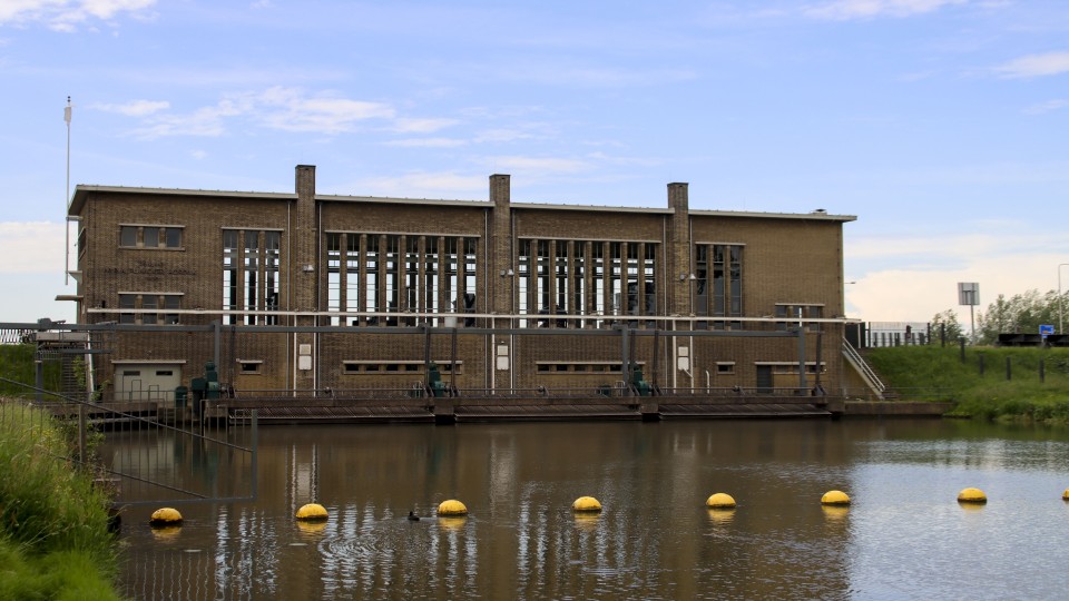 Gemaal Pijnacker Hordijk als boezemgemaal van hoogheemraadschap Rijnland in Gouda.