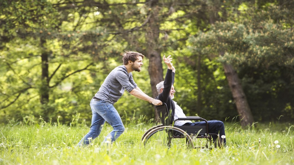 Wandelen met rolstoel