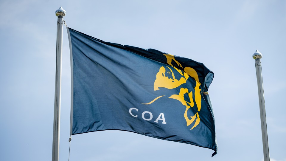 Een vlag van het COA