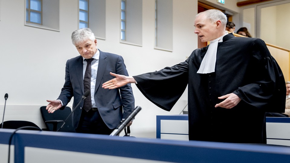 Burgemeester Jaap Velema van Westerwolde in de rechtbank tijdens het kort geding van de gemeente tegen het COA. Woensdag 10 januari 2024…