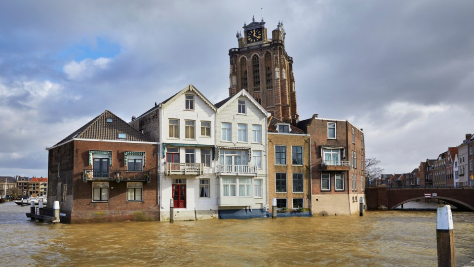 Hoog water in Dordrecht