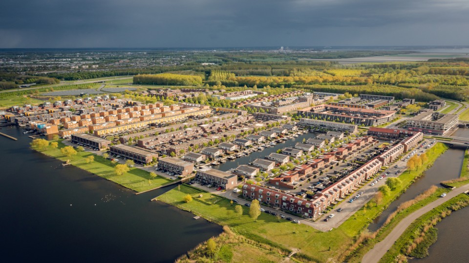 Nieuwbouw in polder