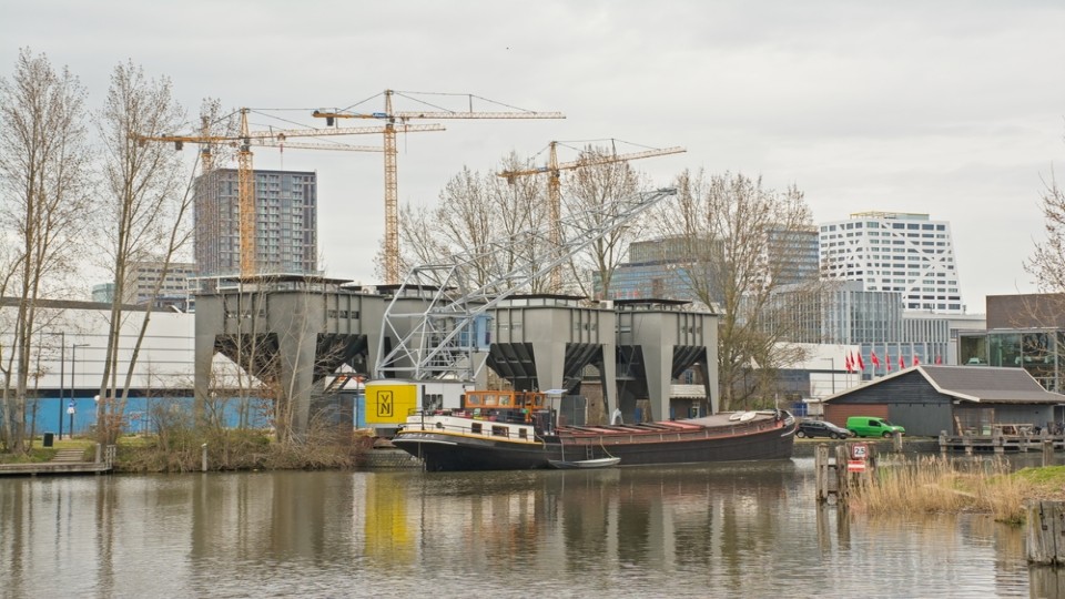 Bouwwerkzaamheden aan het Merwedekanaal