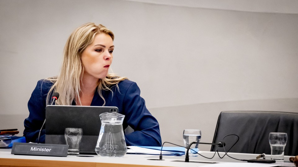 Landbouwminister Femke Wiersma tijdens het commissiedebat over het Nationaal Plan Landelijk Gebied.