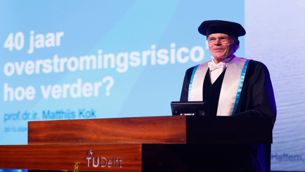 Matthijs Kok tijdens zijn afscheidsoratie.