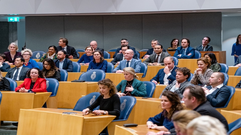 Leden van de Tweede Kamer in de plenaire zaal (januari 2023). Bron: Shutterstock