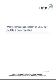 Wettelijke transactiekosten bij vrijwillige stedelijke herverkaveling