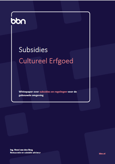 Subsidies Cultureel Erfgoed