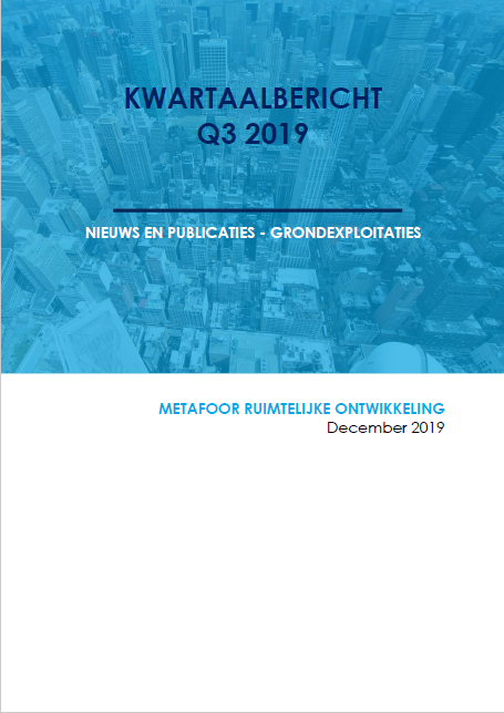 Kwartaalbericht Grondexploitaties Q3 2019