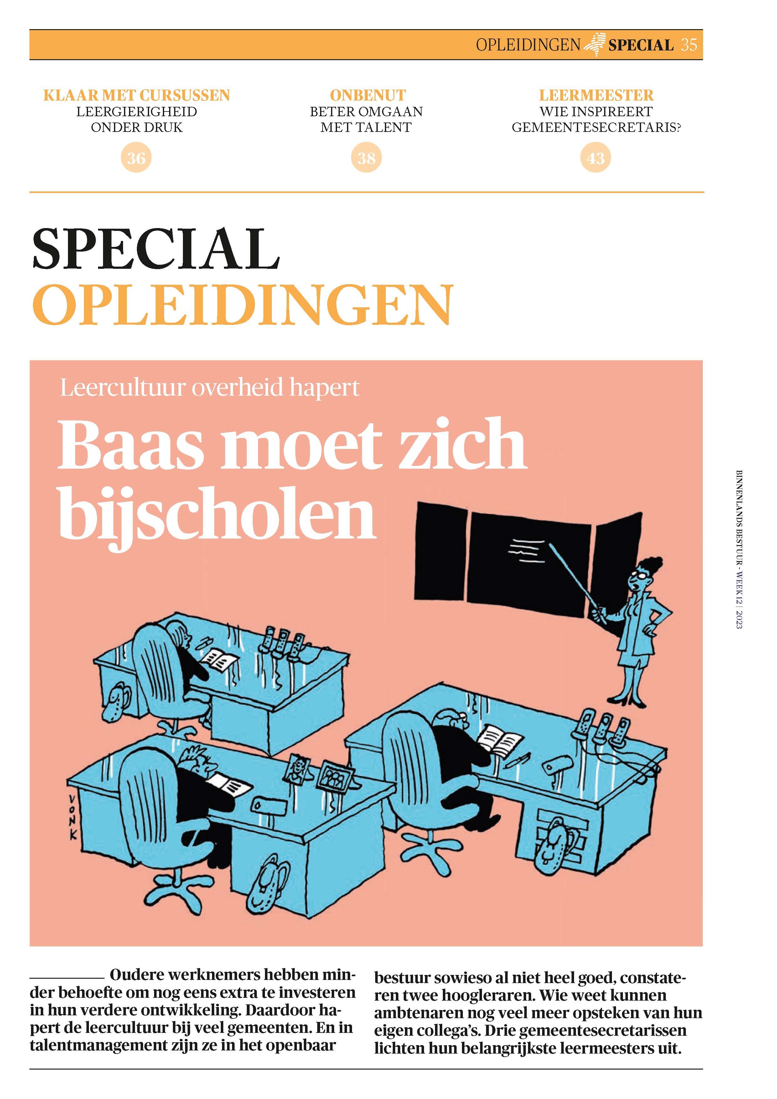 Special opleidingen: Baas moet zich bijscholen