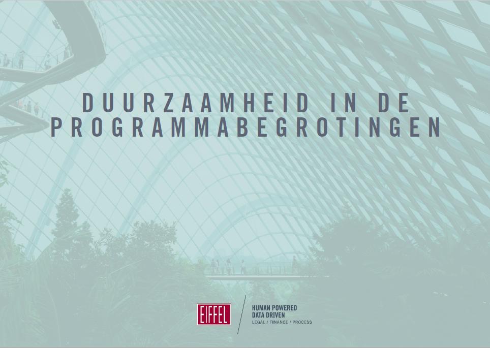 Duurzaamheid in de programmabegrotingen