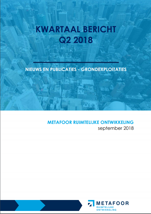 Kwartaalbericht Grondexploitaties Q2 2018