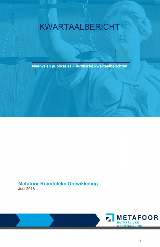 Juridisch Kwartaalbericht Juni 2018