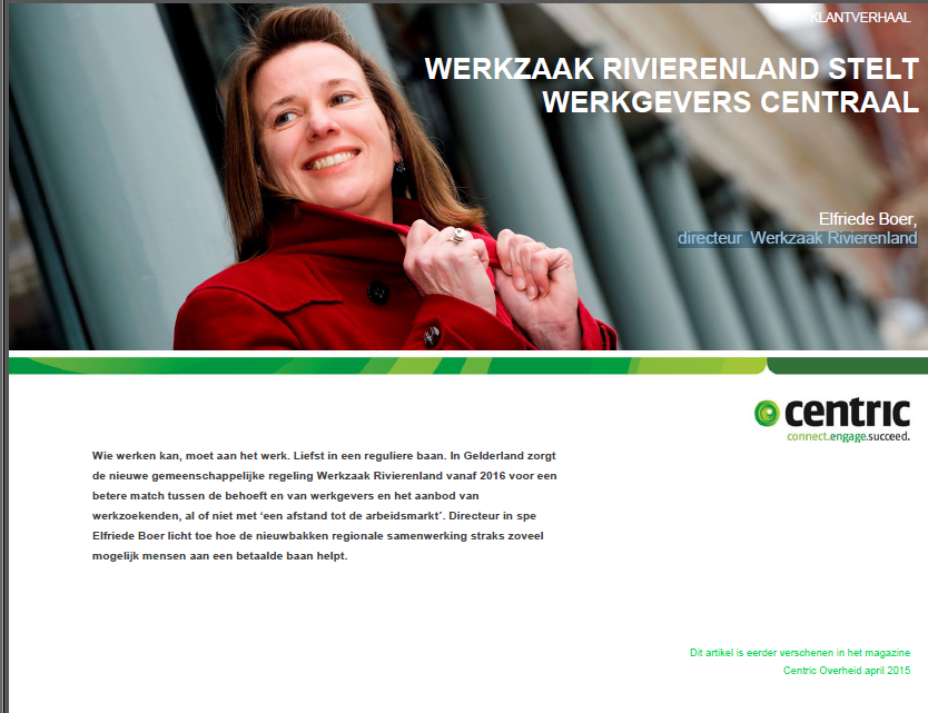 Werkzaak Rivierenland stelt werkgevers centraal