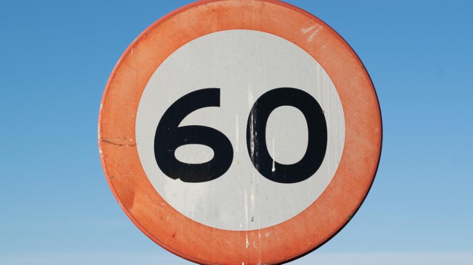 60 km per uur bord