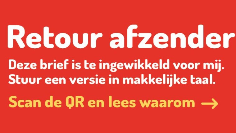 Succesvolle retoursticker voor moeilijke brieven