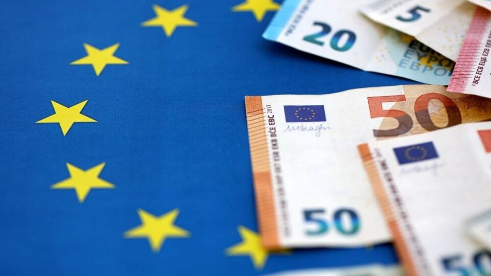 Europa vlag en euro's