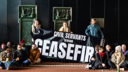 Rijksambtenaren protesteren tegen standpunt Gaza