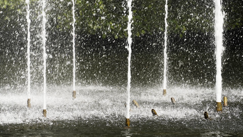 Een fontein in Park Sonsbeek in Arnhem.