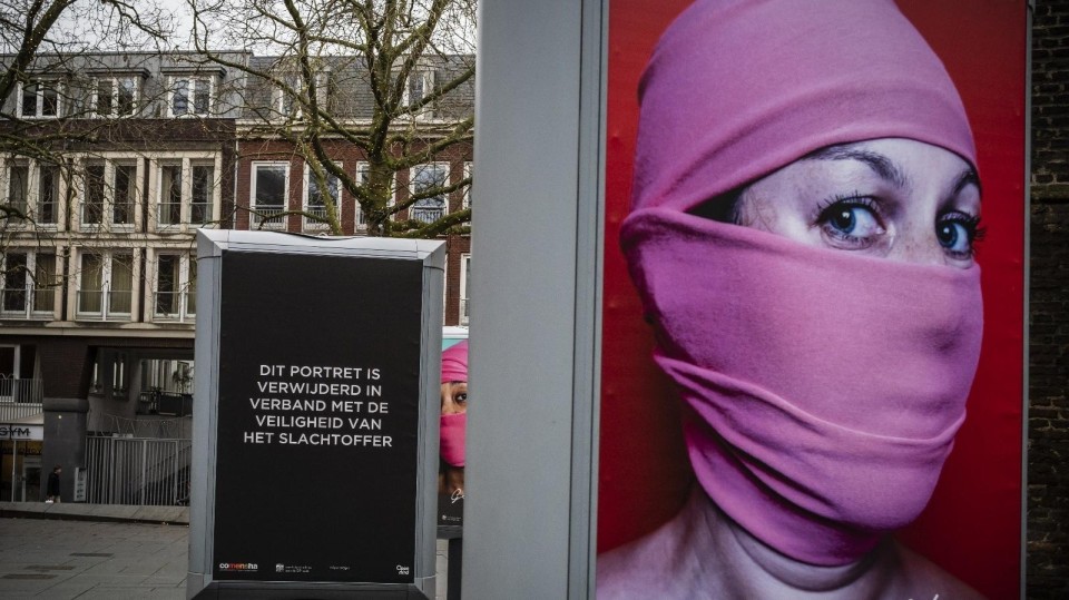 In Nijmegen stond in februari 2023 de tentoonstelling ‘Open je Ogen voor Mensenhandel’