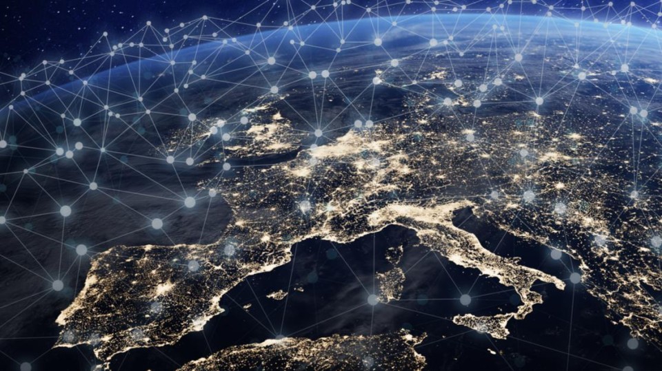 Europa vanuit de lucht