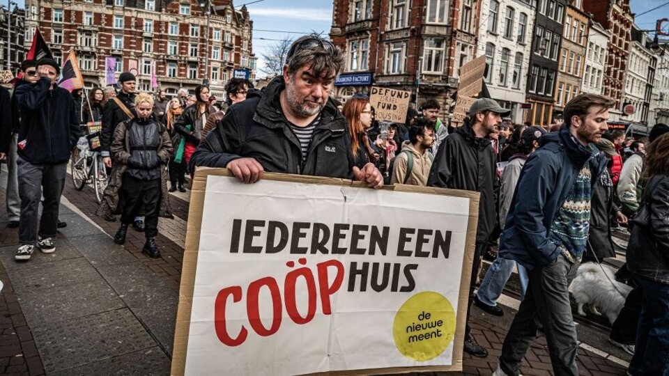 Demonstratie tegen het woonbeleid