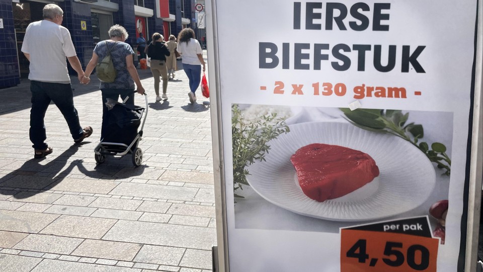 Reclamebord voor Ierse biefstuk