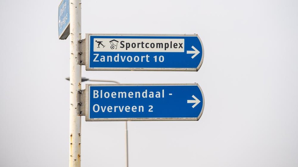 ANWB-bord met Bloemendaal