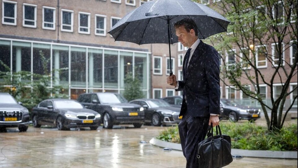 Minister Karremans voorafgaand aan de ministerraad van vorige week.