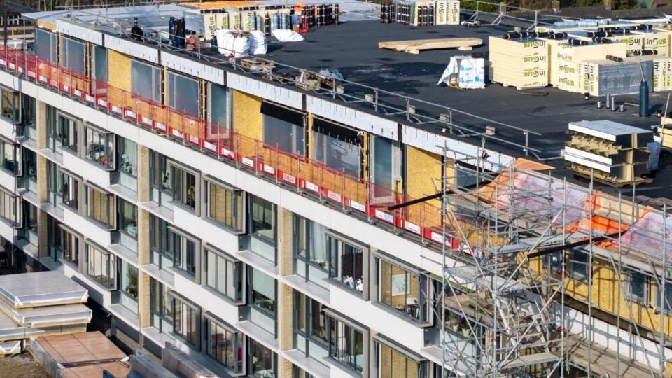 Optoppen van een appartementencomplex in Soest