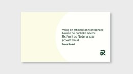 Rx.Front migreert naar 100% Nederlandse private cloud
