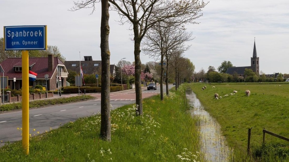 Het dorp Spanbroek in de gemeente Opmeer.