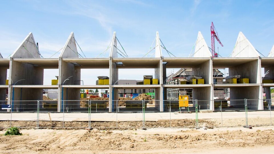 Woningen worden gebouwd