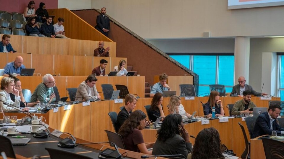 Raadsvergadering in de gemeente Amsterdam