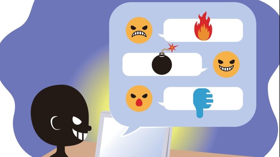 cartoon boos mannetje online schelden