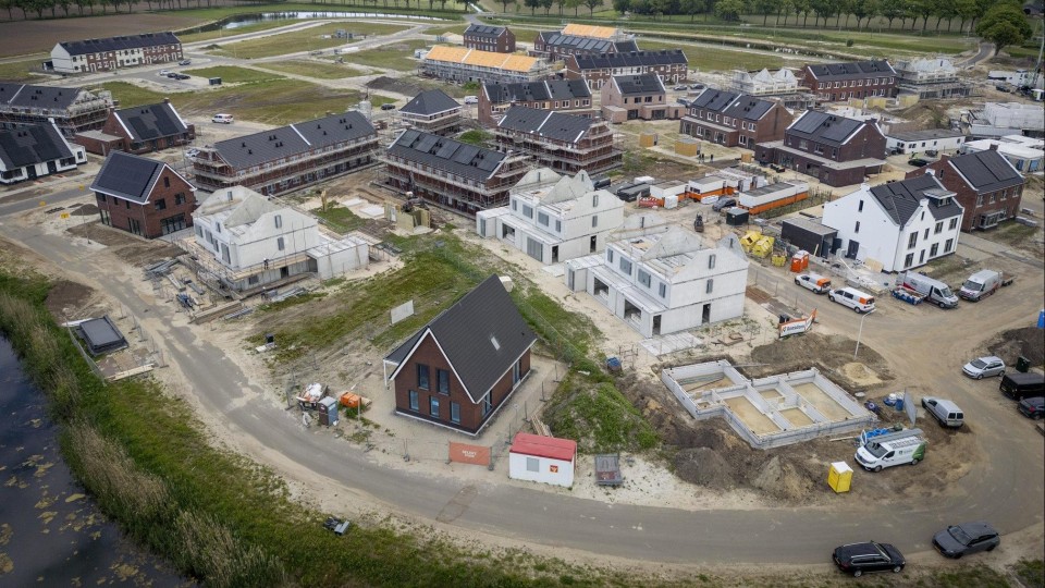 Nieuwbouw in het dorp Collendoorn, in de gemeente Hardenberg.