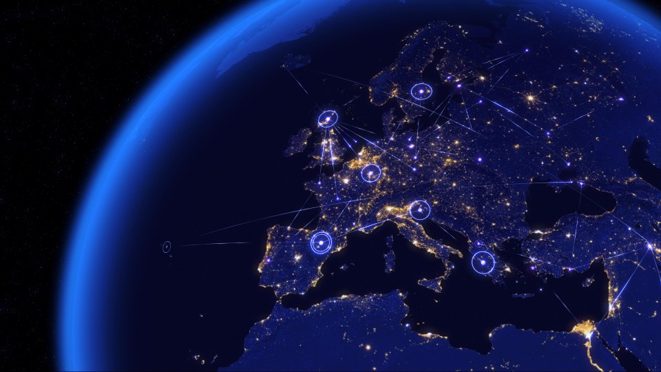 Europa vanuit de lucht
