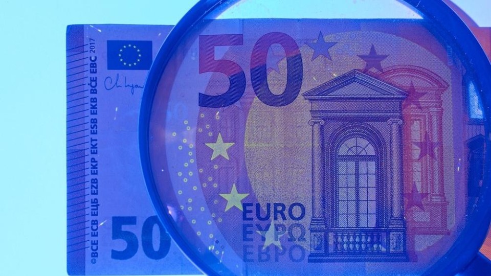 Bankbiljet vergrootglas