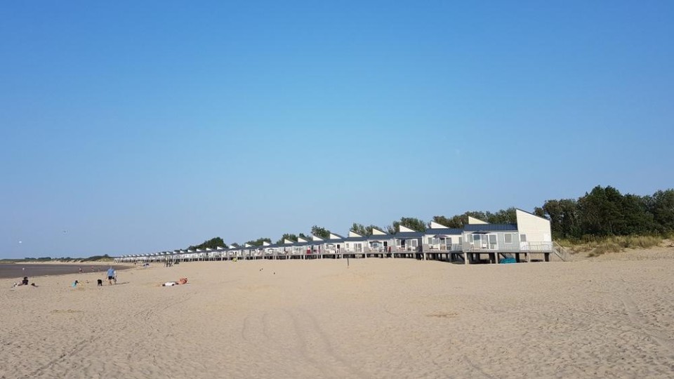 Strandhuisjes bij Kamperland in Noord-Beveland