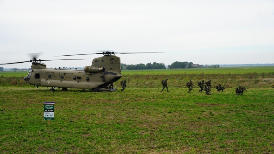 Een militaire oefening in Eemnes in de provincie Utrecht, vorige maand.